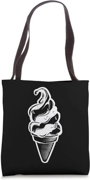 Ice Cream Cone Graphic Frozen Yogurt Tote Bag
