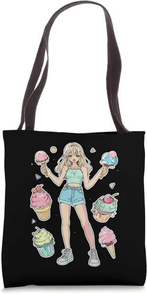 Ice Cream Girl Tote Bag