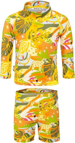 JAN & JUL Long Sleeve 2-pc UV Swim-Suit Set with Shorts (Baby, Toddler, Kids)