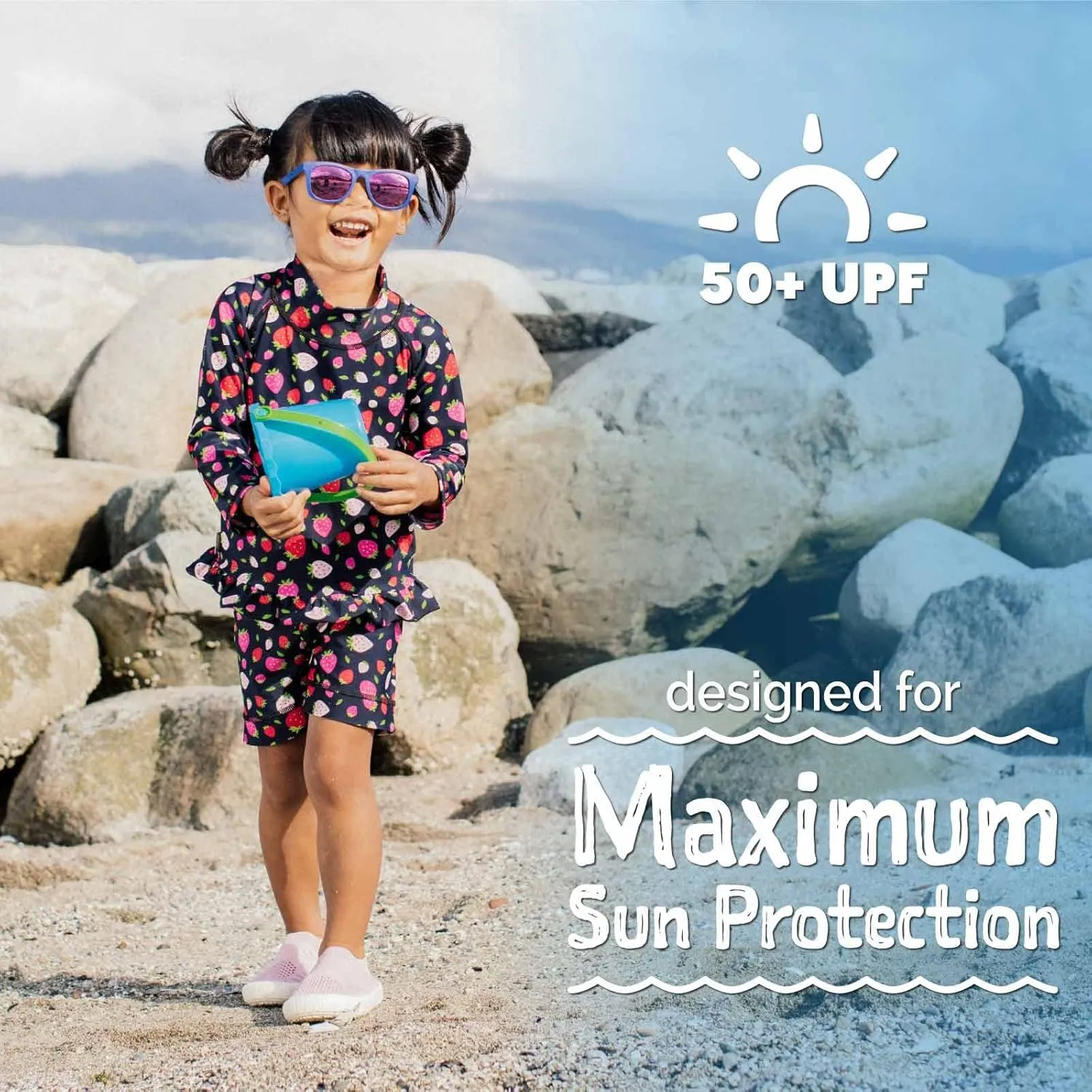 JAN & JUL Long Sleeve 2-pc UV Swim-Suit Set with Shorts (Baby, Toddler, Kids)