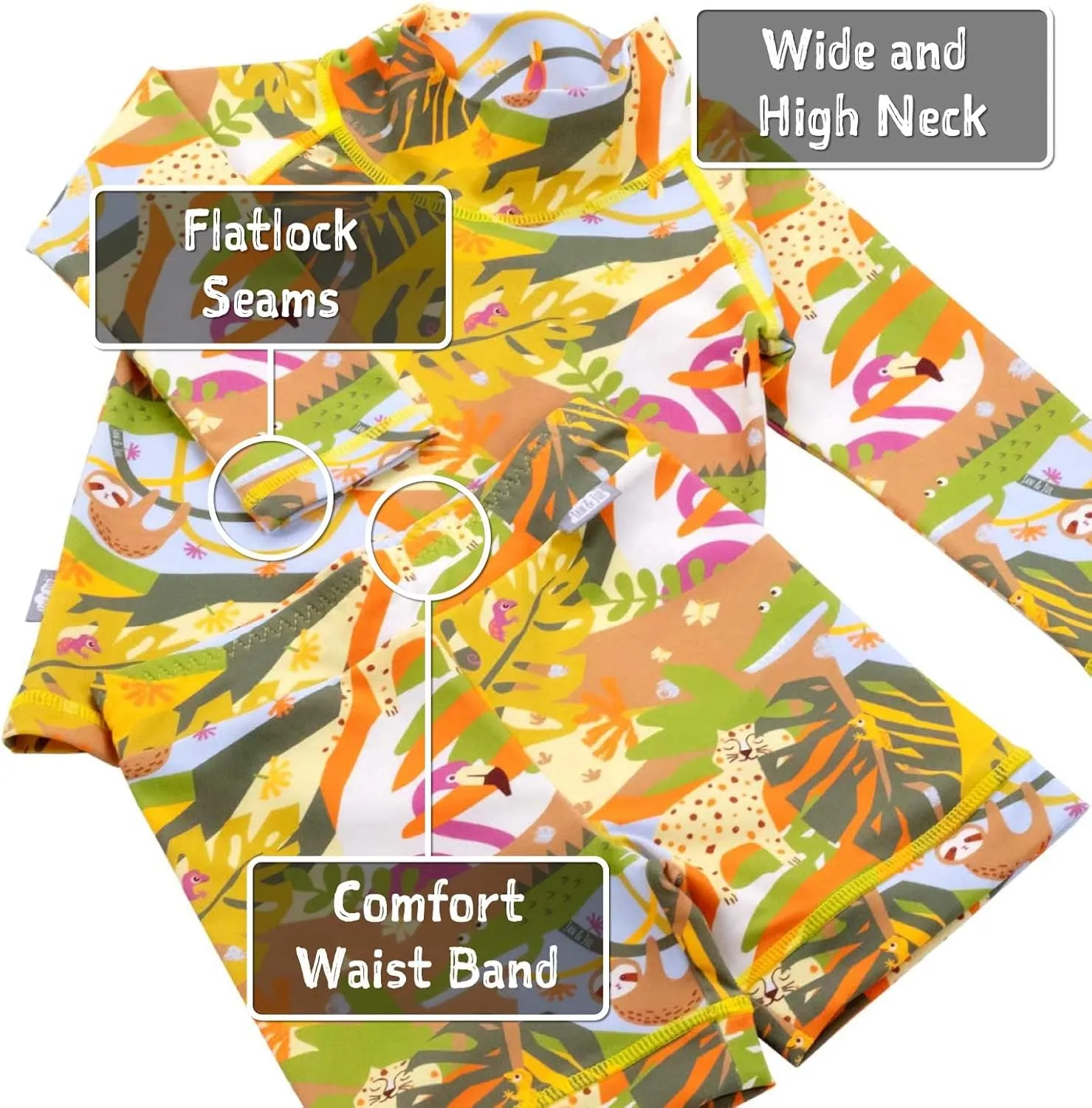 JAN & JUL Long Sleeve 2-pc UV Swim-Suit Set with Shorts (Baby, Toddler, Kids)