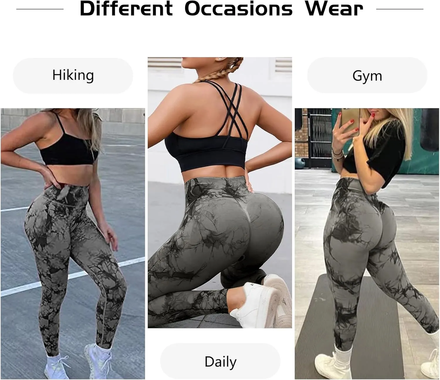 JGS1996 Hidden Scrunch Butt Lifting Leggings for Women Tummy Control High Waisted Workout Gym Seamless Impact Yoga Pants