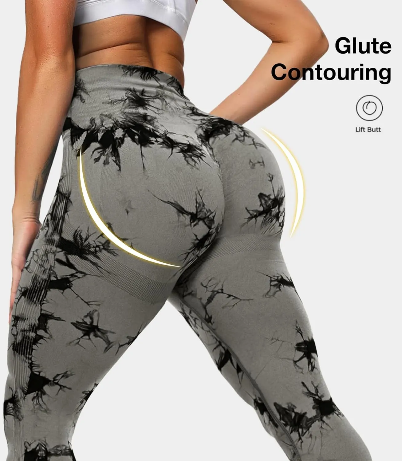 JGS1996 Hidden Scrunch Butt Lifting Leggings for Women Tummy Control High Waisted Workout Gym Seamless Impact Yoga Pants