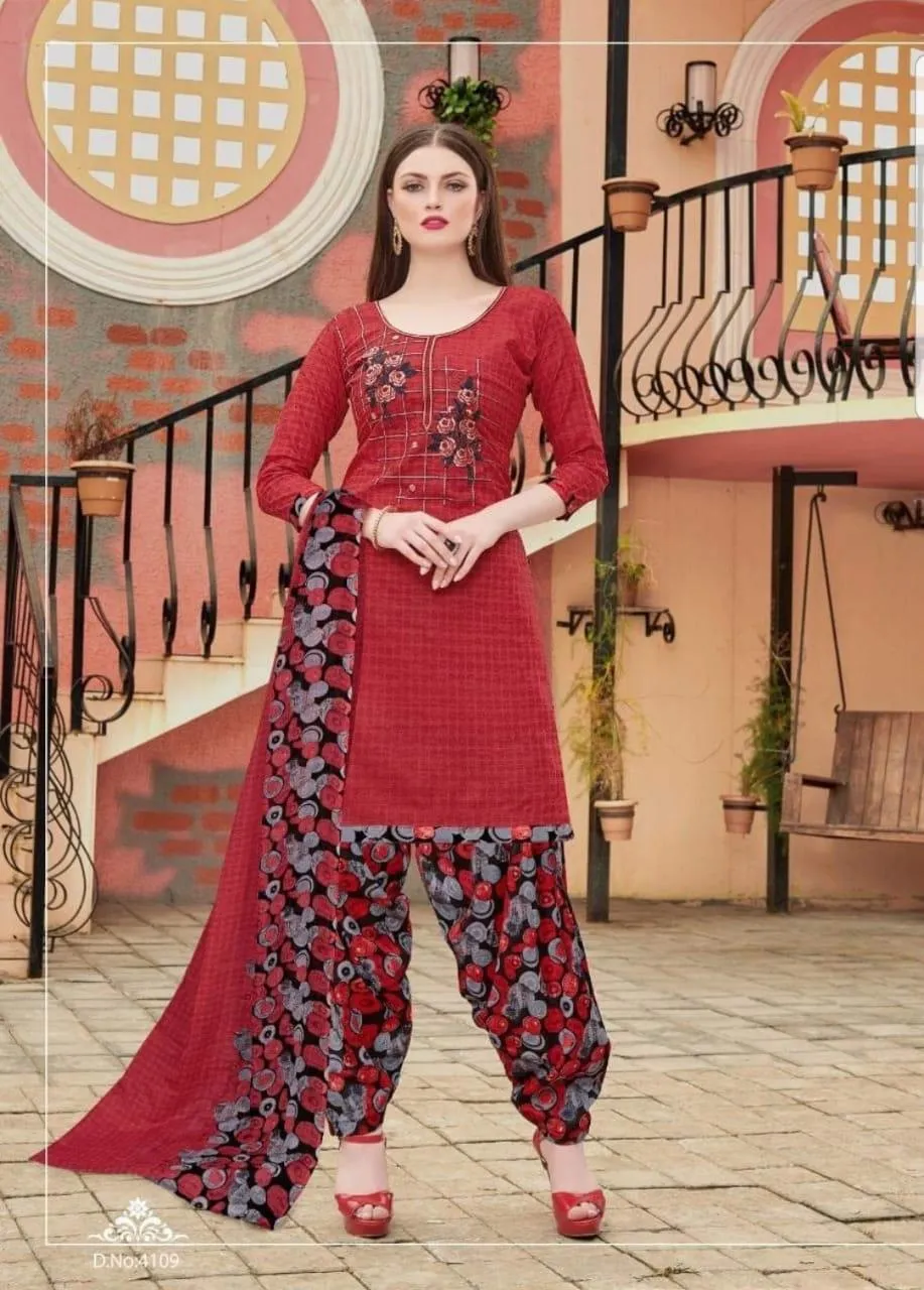 Kay Vee Suits Patiyala Junction Cotton Stylish Punjabi Suit Collection