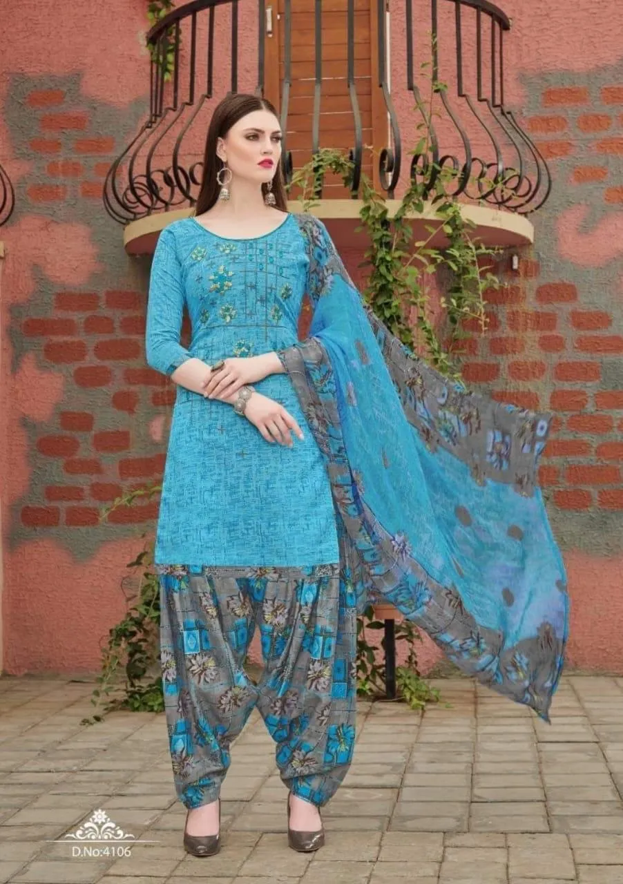 Kay Vee Suits Patiyala Junction Cotton Stylish Punjabi Suit Collection