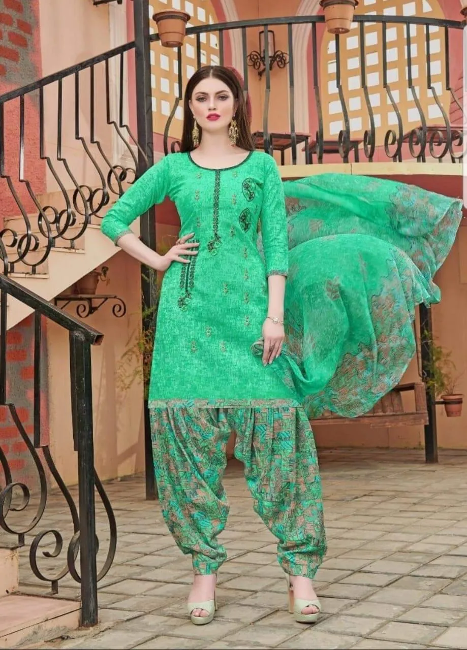 Kay Vee Suits Patiyala Junction Cotton Stylish Punjabi Suit Collection
