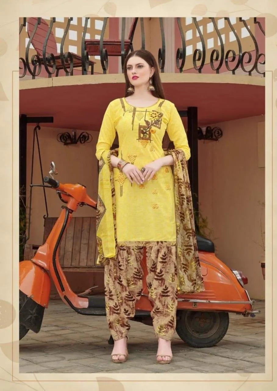 Kay Vee Suits Patiyala Junction Cotton Stylish Punjabi Suit Collection