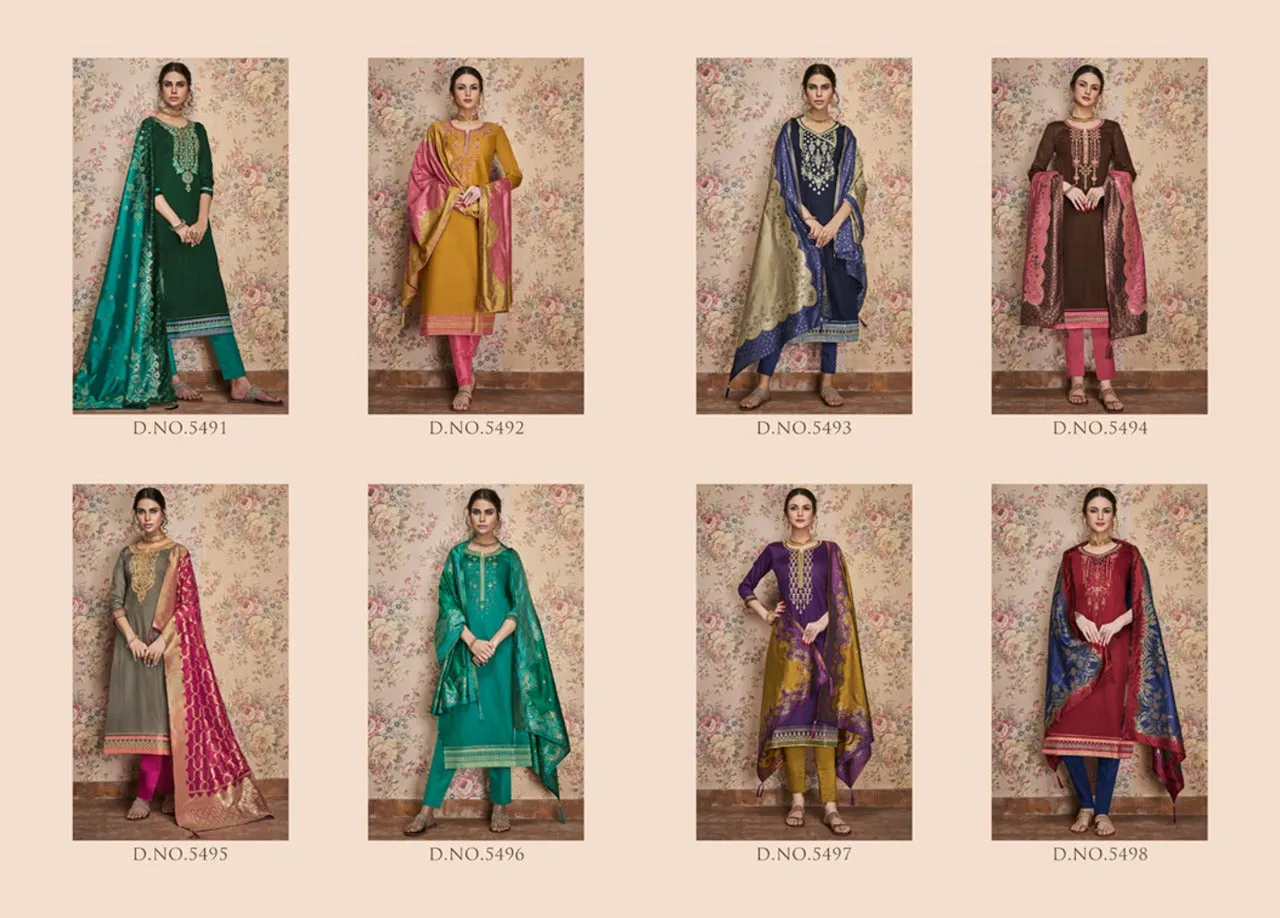 Kessi Fabrics Virasat Vol 6 Jam Silk Khatli Work Georgeous Stylish Salwar Suits