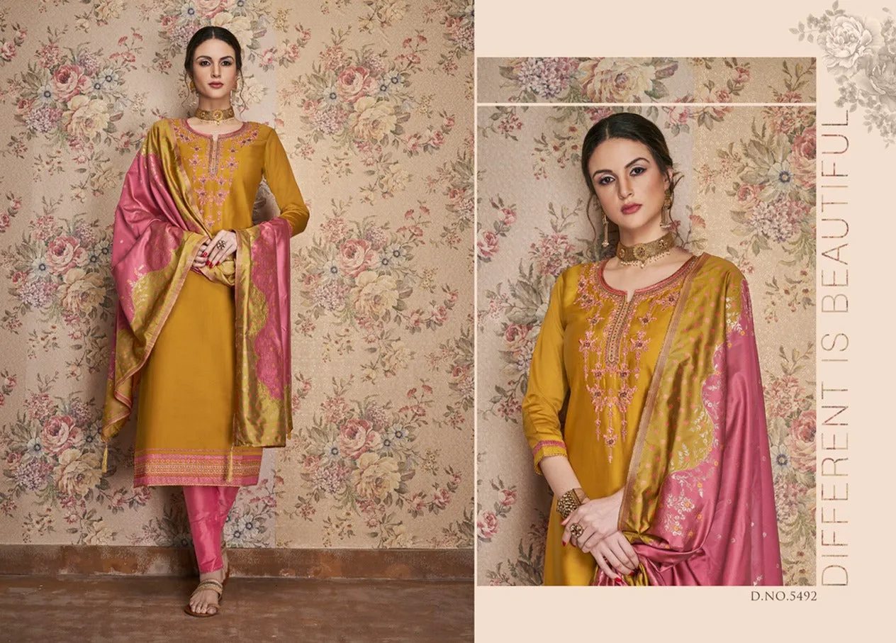 Kessi Fabrics Virasat Vol 6 Jam Silk Khatli Work Georgeous Stylish Salwar Suits
