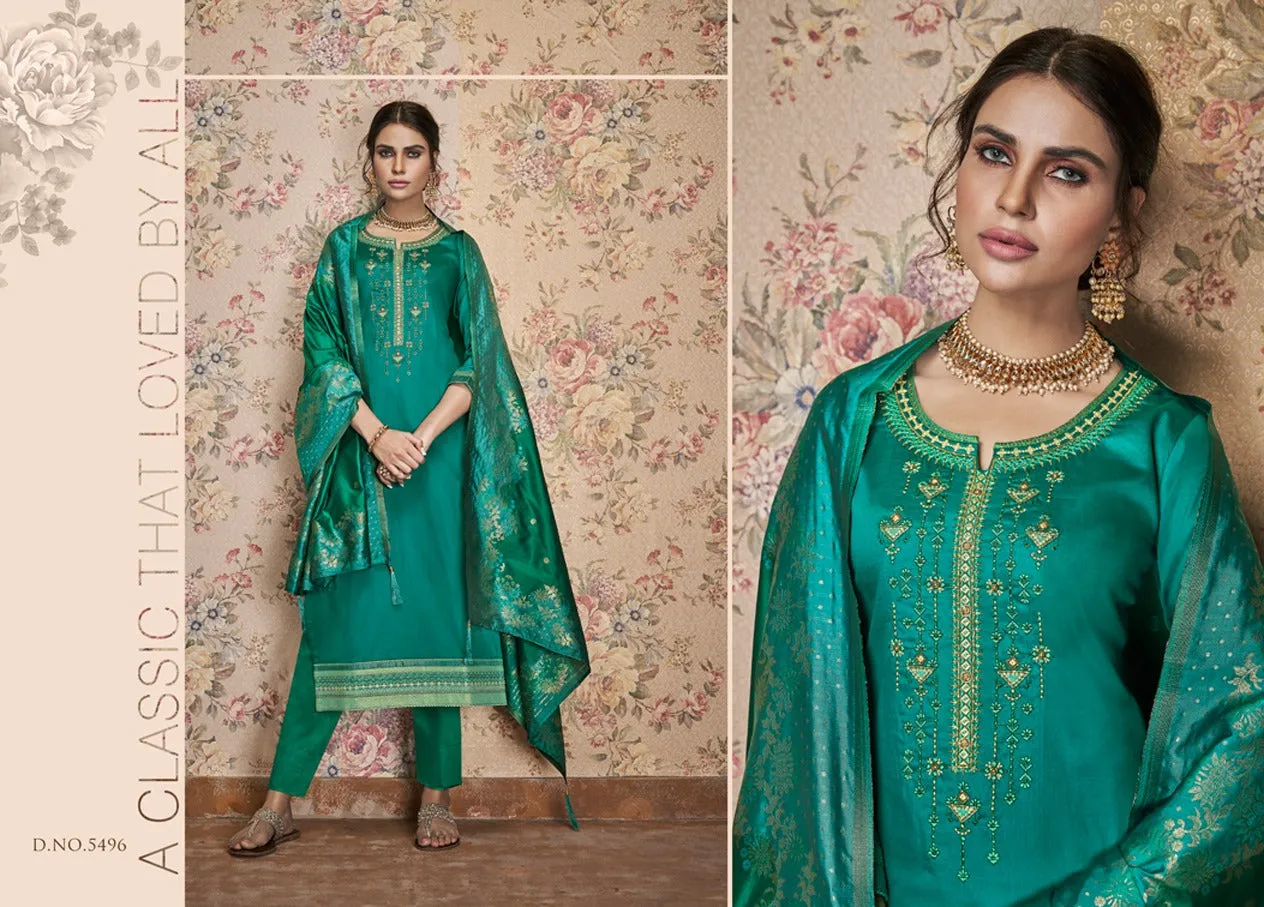 Kessi Fabrics Virasat Vol 6 Jam Silk Khatli Work Georgeous Stylish Salwar Suits