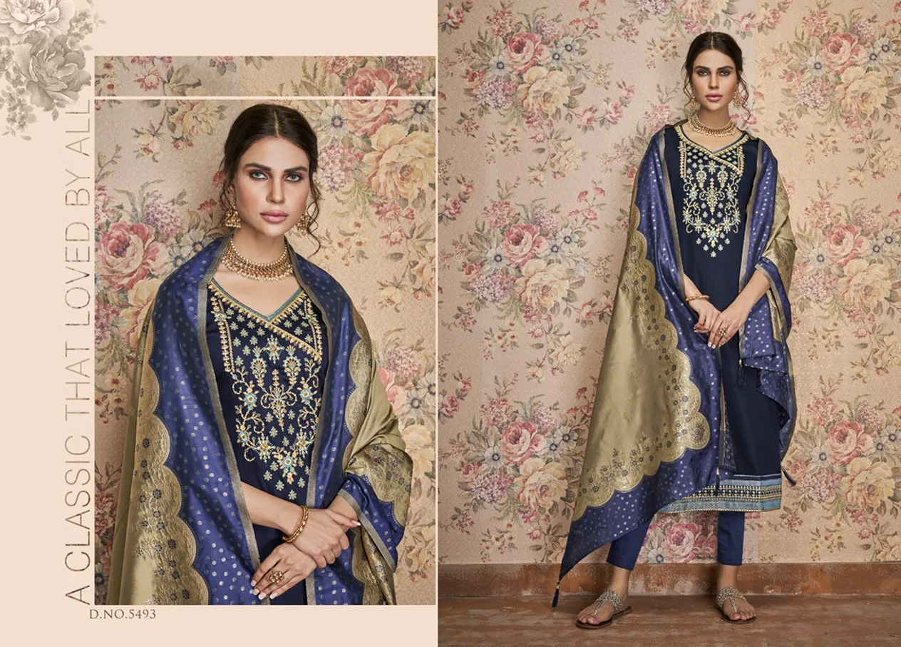 Kessi Fabrics Virasat Vol 6 Jam Silk Khatli Work Georgeous Stylish Salwar Suits