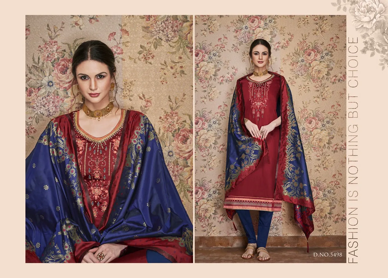 Kessi Fabrics Virasat Vol 6 Jam Silk Khatli Work Georgeous Stylish Salwar Suits