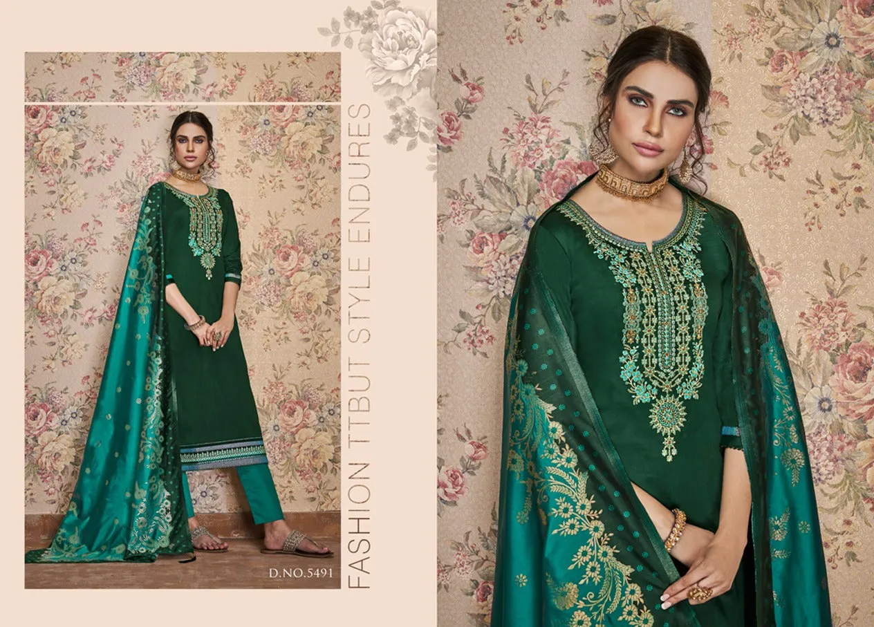 Kessi Fabrics Virasat Vol 6 Jam Silk Khatli Work Georgeous Stylish Salwar Suits
