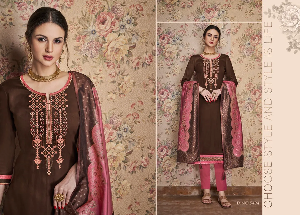 Kessi Fabrics Virasat Vol 6 Jam Silk Khatli Work Georgeous Stylish Salwar Suits