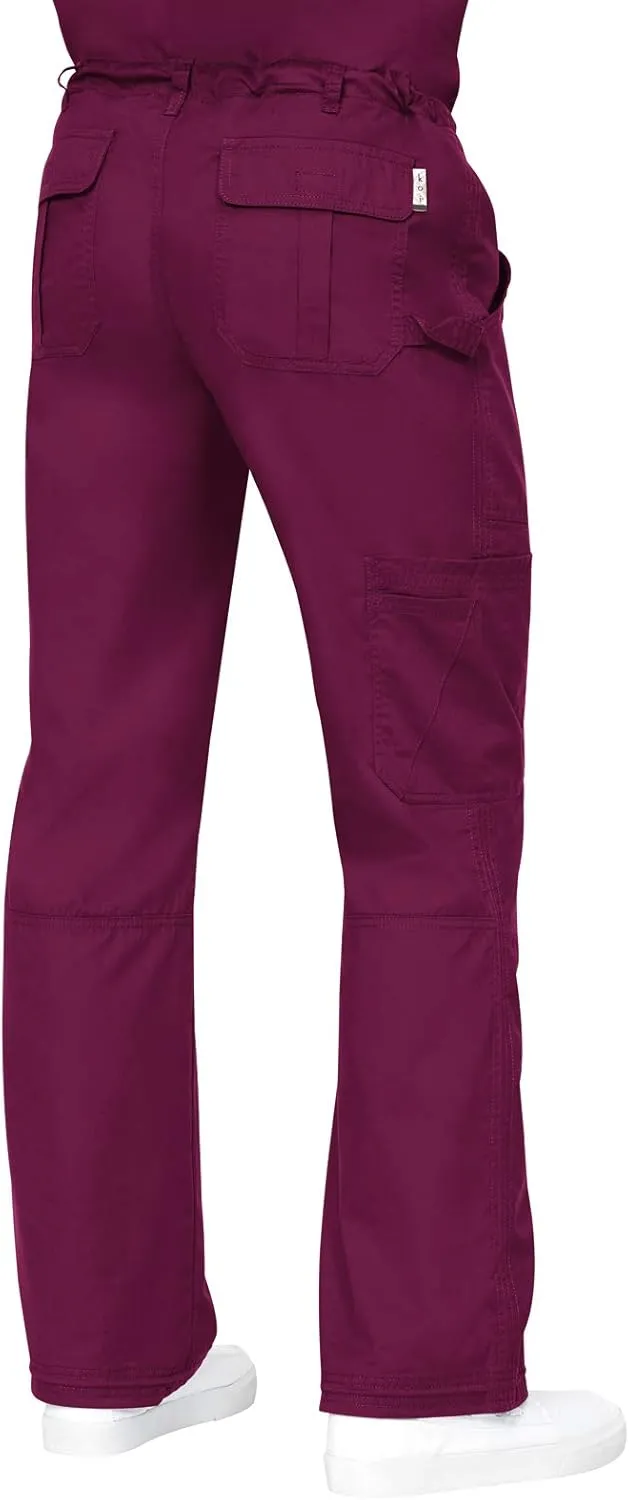 KOI James Elastic Men's Scrub Pants with Zip Fly and Drawstring Waist
