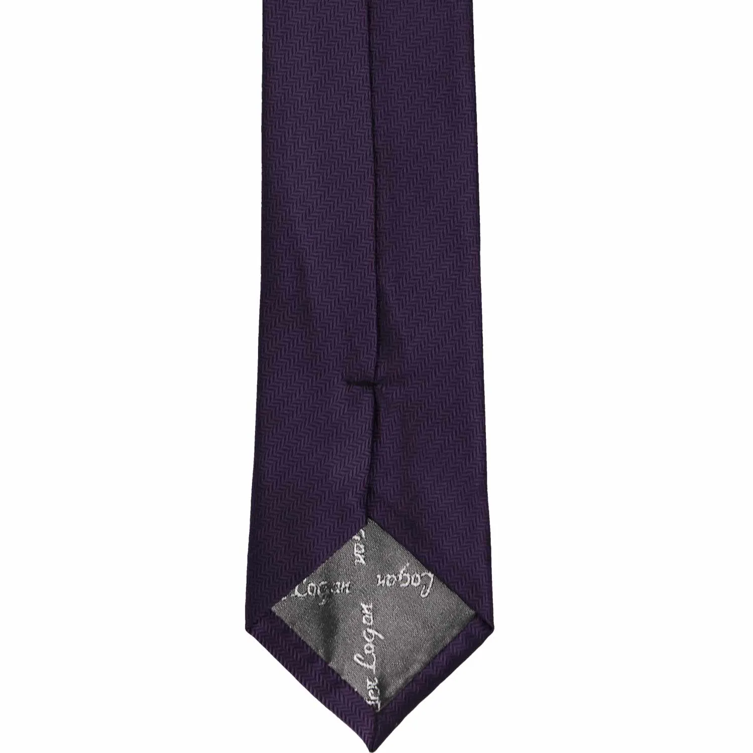 Lapis Purple Herringbone Slim Necktie, 2.5" Width