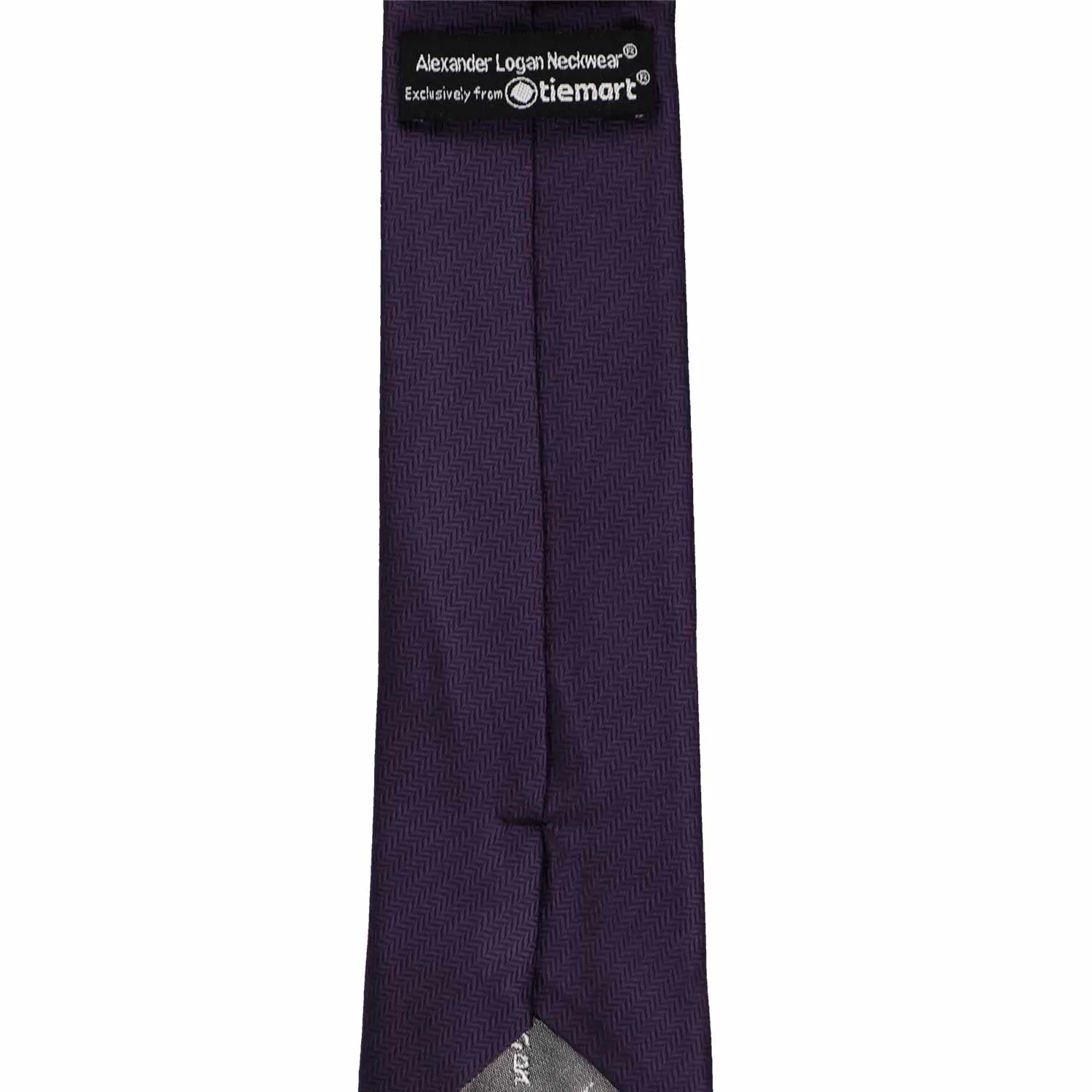 Lapis Purple Herringbone Slim Necktie, 2.5" Width