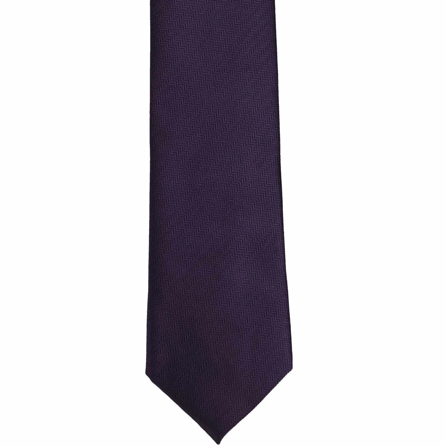 Lapis Purple Herringbone Slim Necktie, 2.5" Width