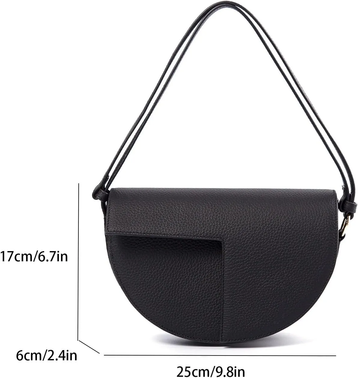 Leather Shoulder Bags, lightweight Saddle Bag Purses