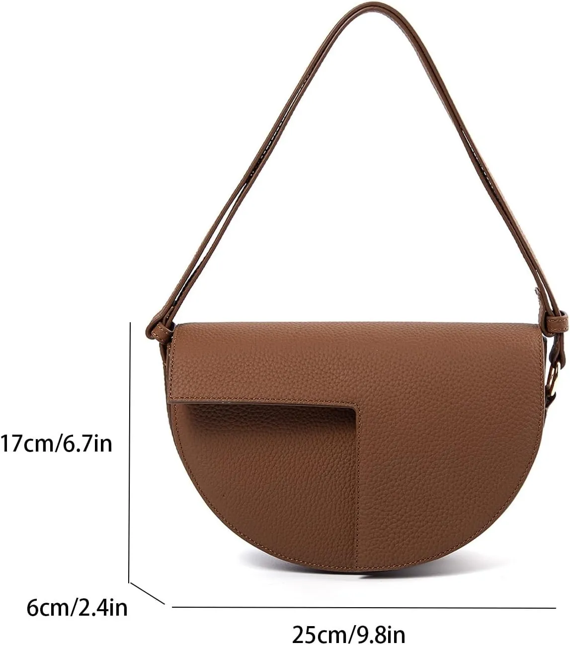 Leather Shoulder Bags, lightweight Saddle Bag Purses