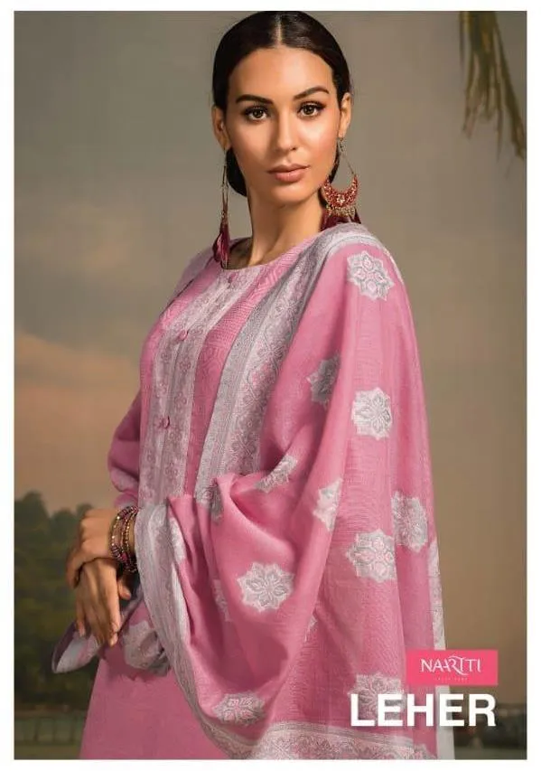 LEHERSALWAR KAMEEZNAARITI PRESENT  SOFT COTTON JACQUARD STYLISH LOOK SALWAR KAMEEZ IN SURAT TEXTILE MARKET
