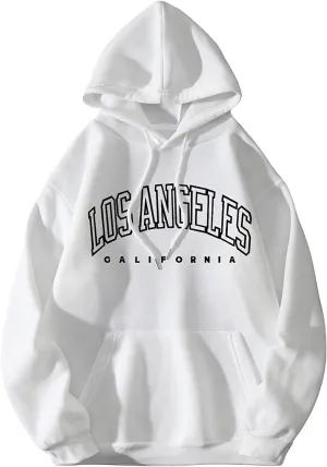 Los Angeles Hoodie California Sweatshirt Aesthetic Clothes Girls Long Sleeve Pullover Oversized Hoodie for Women