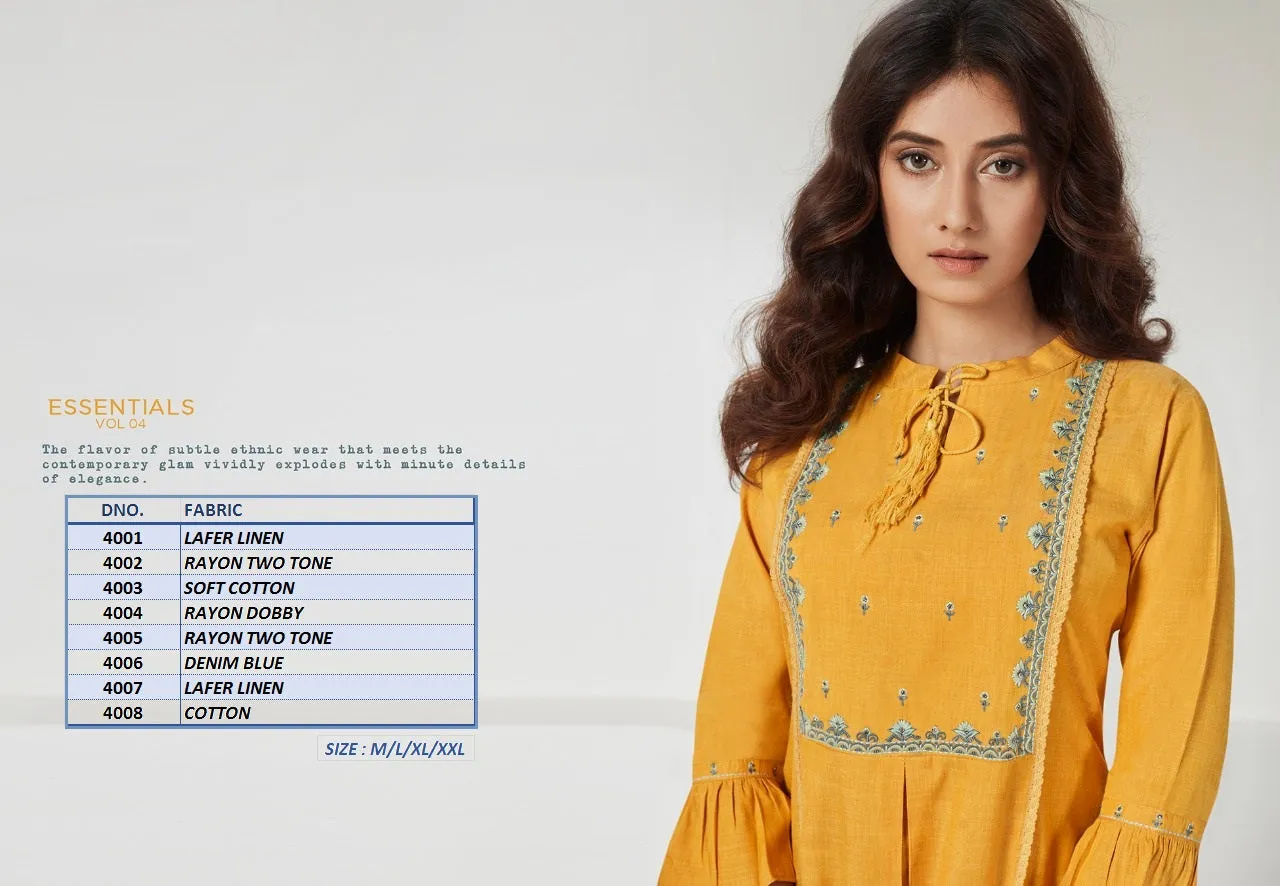 LT Fabrics Presents Essentials Stylish Designer Kurti Collection