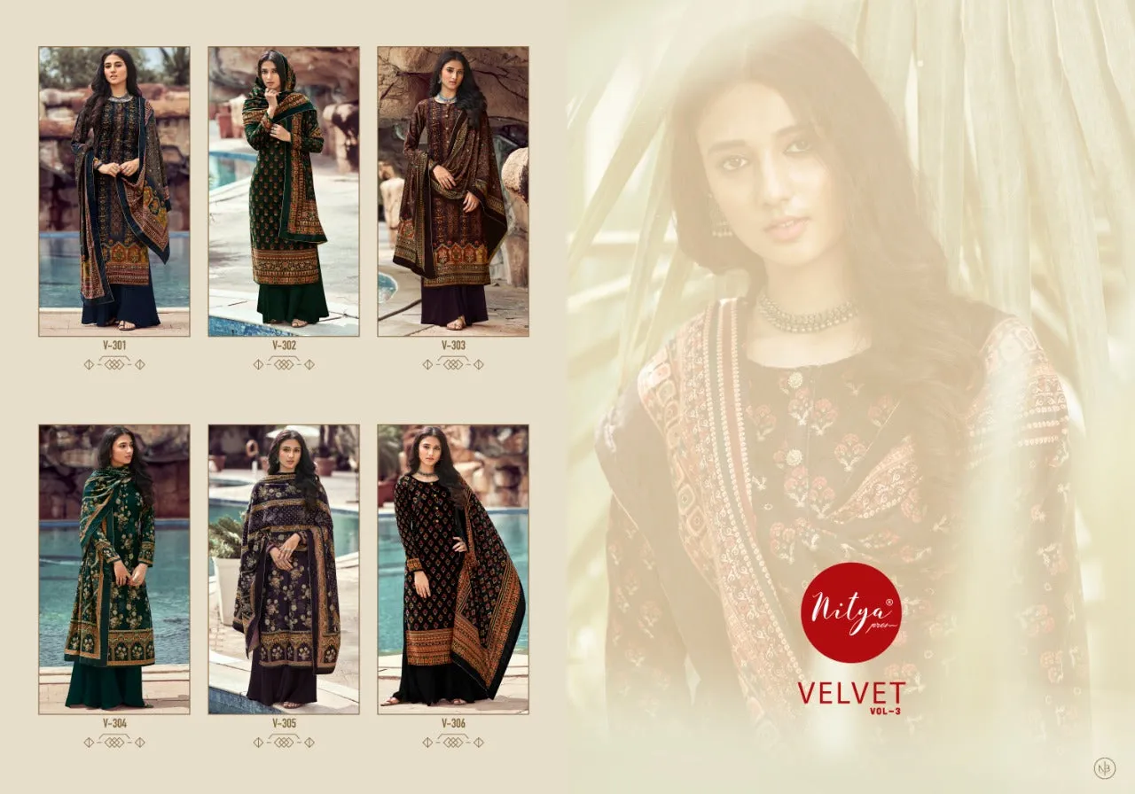 Lt Presents velvet Vol 3 Velvet Printed Stylish Designer Salwar Suits