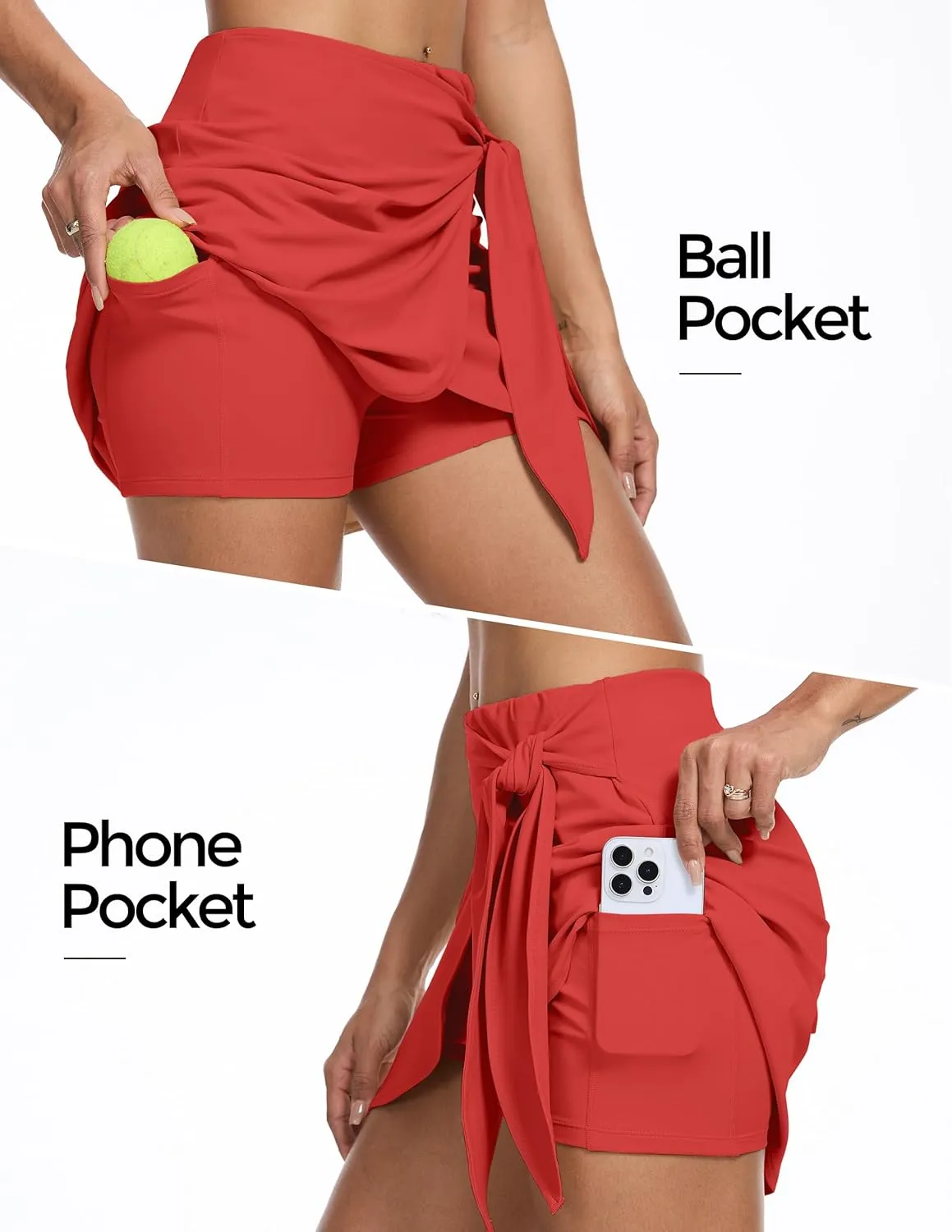 M MOTEEPI Skorts for Women Dressy Casual Tennis Golf Skirts with Pockets Shorts Tummy Control Atheltic Pickleball Skort