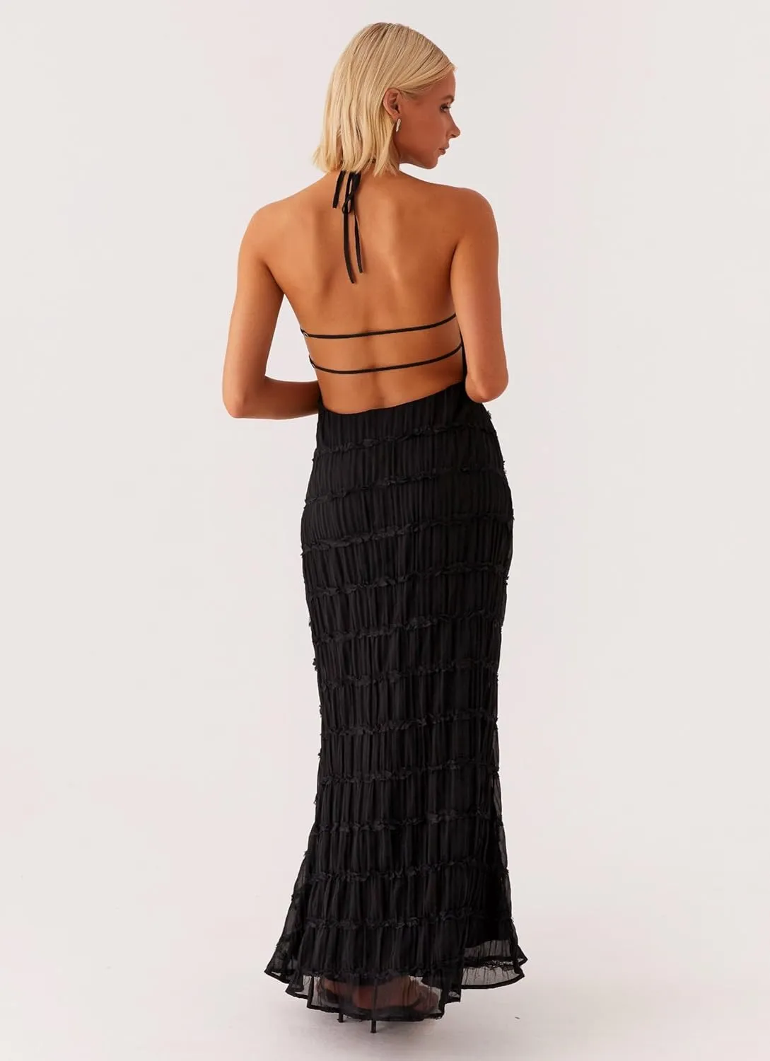 Meiweileya Women Spaghetti Strap Maxi Dress Smocked Drop Waist Long Dresses Backless Tiered Flowy Sundress Summer Beach 2025