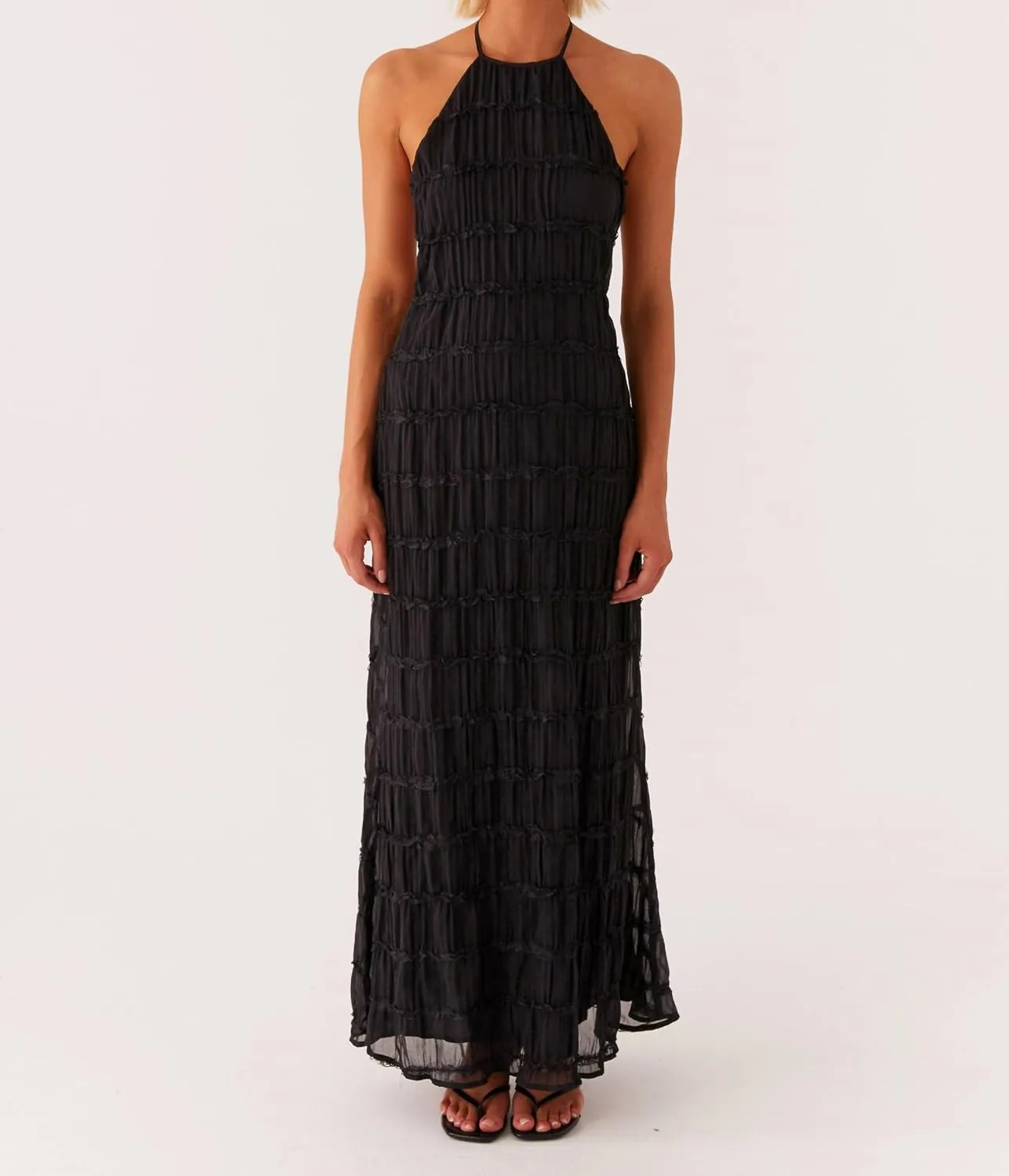 Meiweileya Women Spaghetti Strap Maxi Dress Smocked Drop Waist Long Dresses Backless Tiered Flowy Sundress Summer Beach 2025