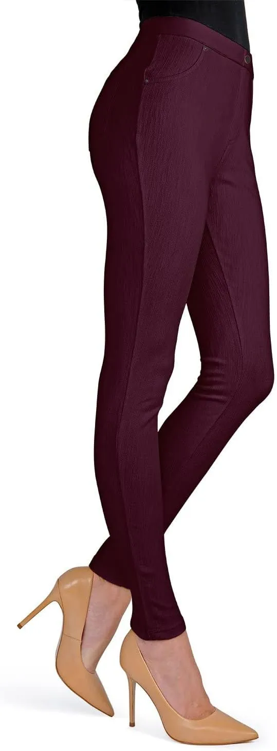 MeMoi Lisse Chino Cotton Blend Leggings