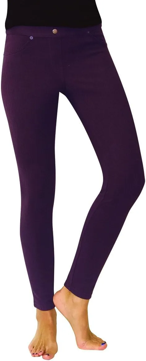 MeMoi Lisse Chino Cotton Blend Leggings