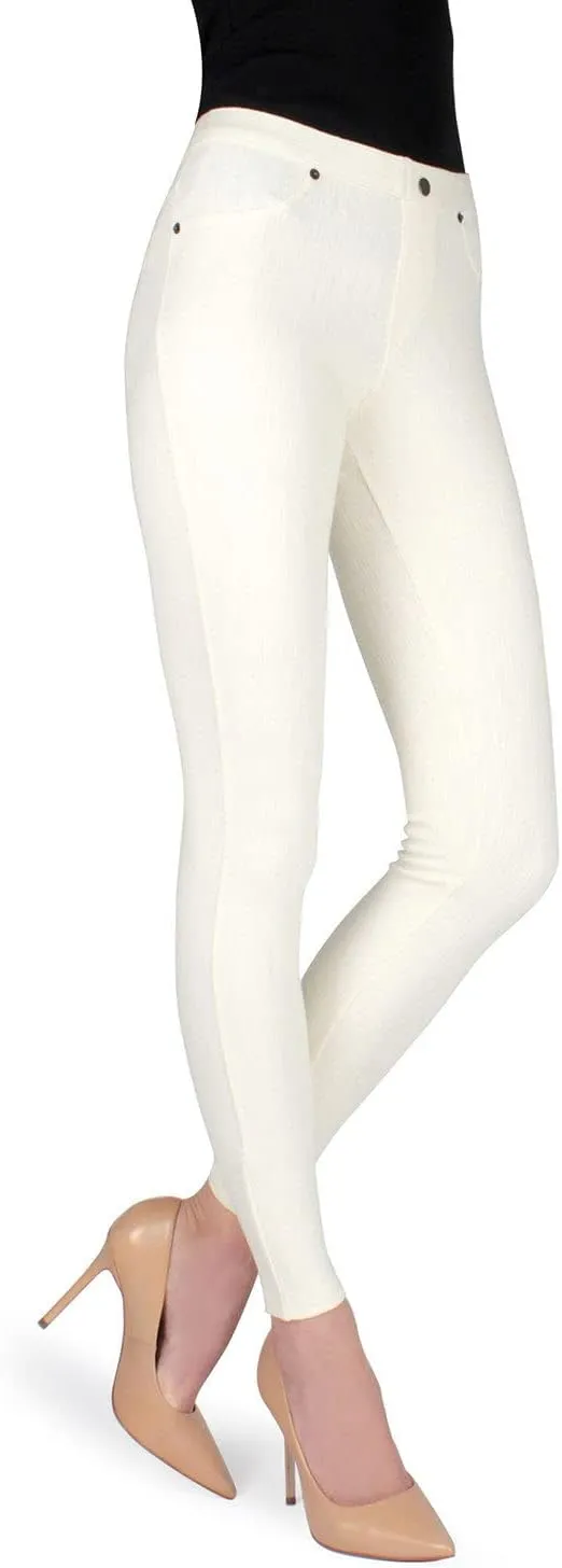 MeMoi Lisse Chino Cotton Blend Leggings