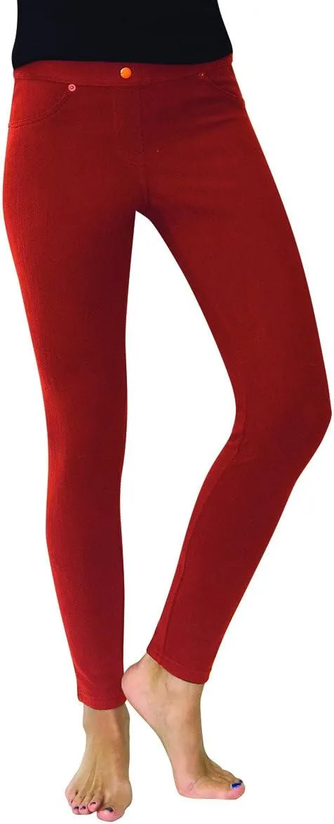 MeMoi Lisse Chino Cotton Blend Leggings