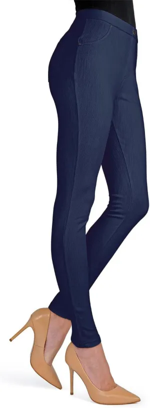 MeMoi Lisse Chino Cotton Blend Leggings