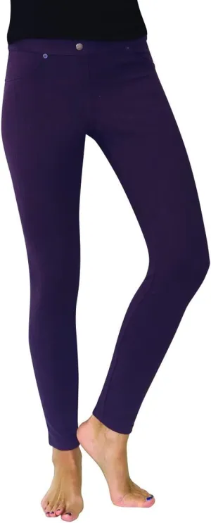MeMoi Lisse Chino Cotton Blend Leggings