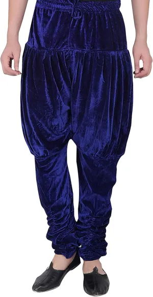 Men Harem Pants Velvet Elastic Waistband Handmade Wedding Festive Party Wear