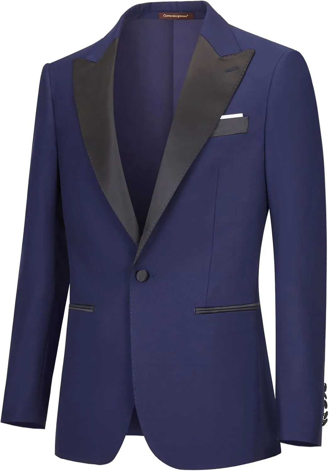 Men's 2 Piece Suit Set,One Button Slim Fit Formal Wedding Prom Tuxedo Suits,Solid Blazer & Pants