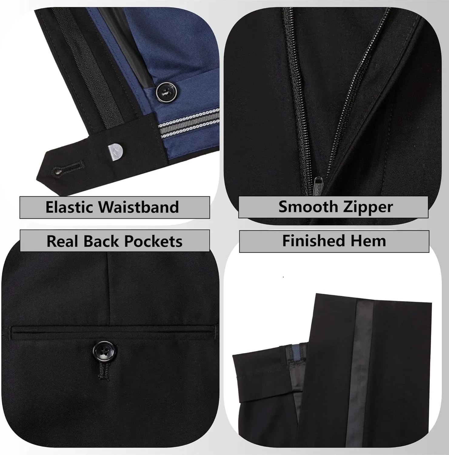 Men's 2 Piece Suit Set,One Button Slim Fit Formal Wedding Prom Tuxedo Suits,Solid Blazer & Pants