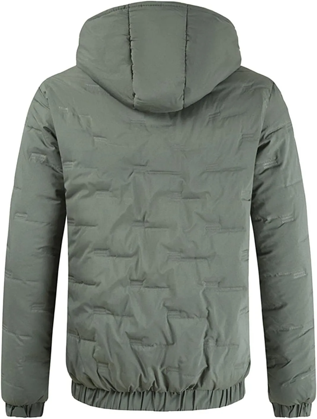 Mens Autumn And Winter Fashion Casual Solid Color Padded Warm Cotton Coat Cotton Padded Long Winter for Men
