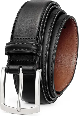 Men's Belt Genuine Leather Belt for Men Dress Casual Golf Jeans Pants 1 3/8"