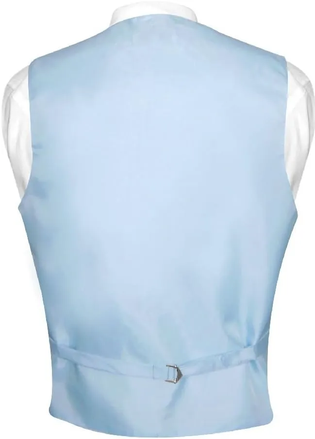 Men's Dress Vest & BowTie Solid PINK Color Bow Tie Set for Suit or Tuxedo