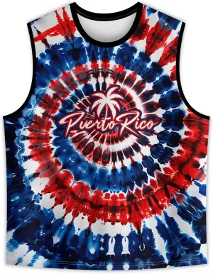 Men's Puerto Rican Flag Tank Top Casual 3D Frog Graphic Print Shirt Quick Dry Sleeveless Sports Vest