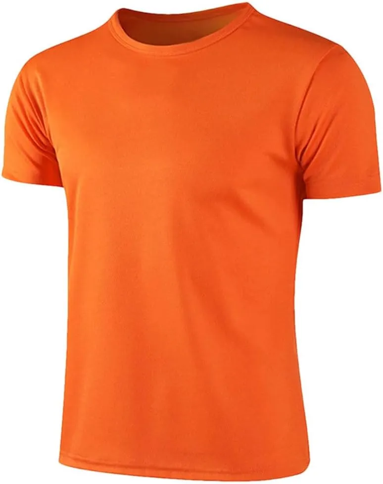 Mens Short Sleeve Top Oversized Solid T-Shirt Casual Soild Shirt Quick Drying Gym