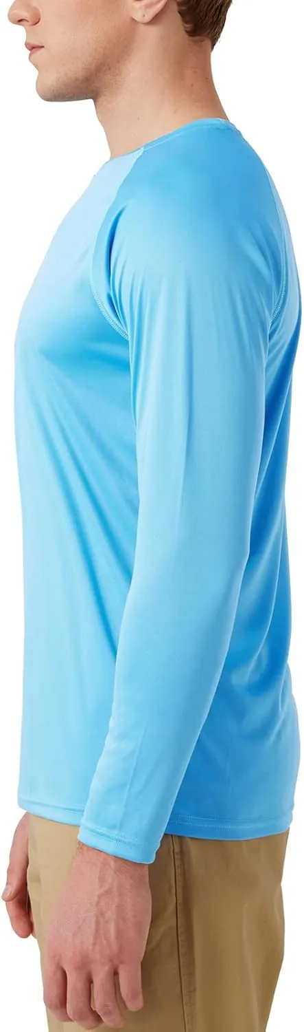 Mens UPF 50  Rash Guard Swim Shirt Long Sleeve Moisture Wicking Quick Dry Lightweight Wrinkle-Resistant