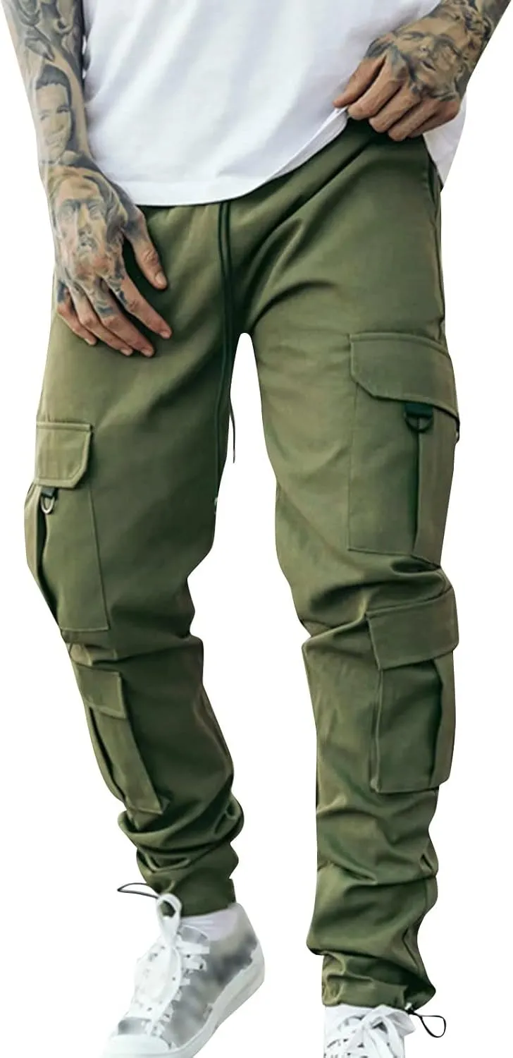 Mens Workout Cargo Sweatpants Pants Thermal Hiking Pants Men's Cargo Pants Lightweight Mens Work Pants Hiking Ripstop