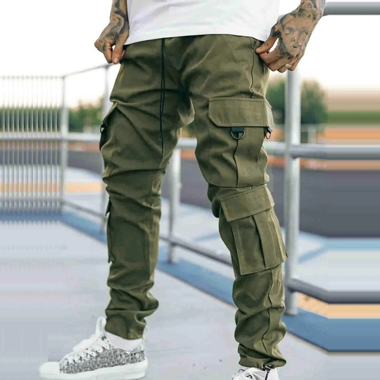 Mens Workout Cargo Sweatpants Pants Thermal Hiking Pants Men's Cargo Pants Lightweight Mens Work Pants Hiking Ripstop
