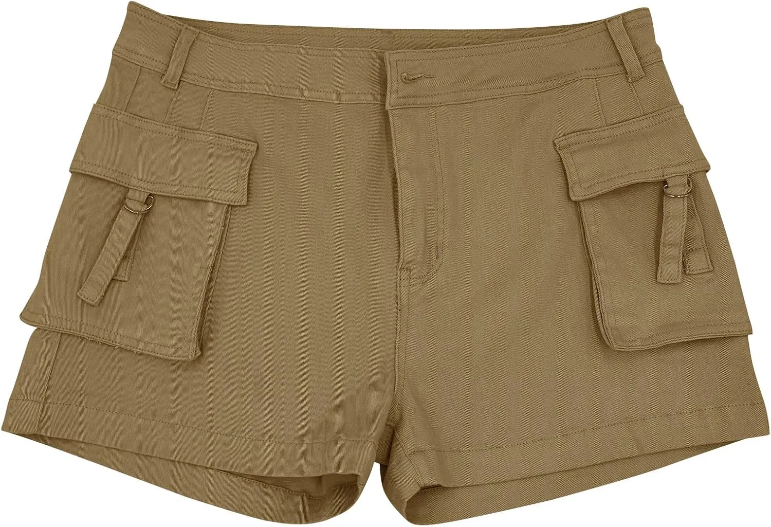 Minthunter Womens Casual High Waist Cargo Shorts with Pockets Summer Short Hot Pants