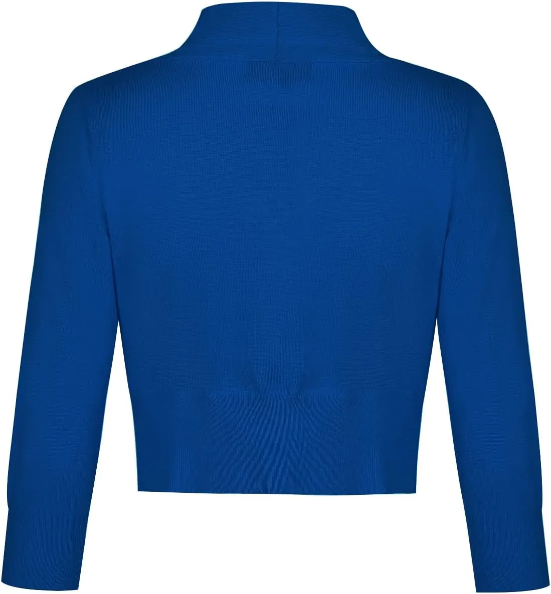 MINTLIMIT Women's Shrug Bolero Open Front 3/4 Sleeve Cropped Cardigan Sweater